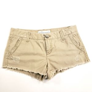 Aeropostale Distressed Khaki Shorts Size 3…